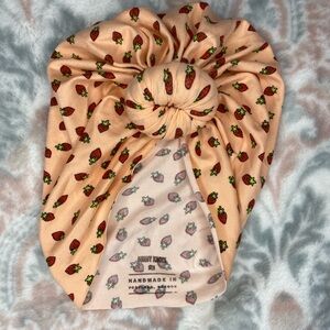 Peach Strawberry Pattern Kids Turban